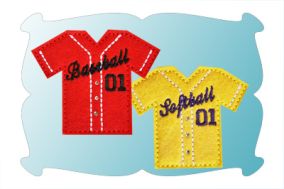 Baseball/Softball Jersey Snap Clip Cover In The Hoop | Machine Embroidery Designs by JuJu