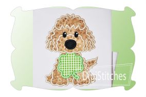 Saint Patricks Day Dog Boy Applique | Machine Embroidery Designs by JuJu