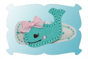 Sweet Whale Snap Clip Mini | Machine Embroidery Designs by JuJu