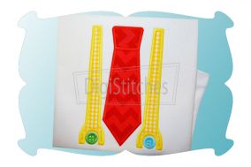 Tie and Suspenders Applique | Machine Embroidery Designs by JuJu