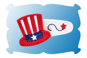 Uncle Sam Hat Snap Clip Mini | Machine Embroidery Designs by JuJu