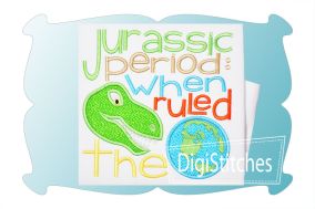 When Dinosaurs Ruled The Earth Applique | Machine Embroidery Designs by JuJu