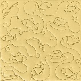 Fishing Quilting Backdrops Design | Machine Embroidery Designs by JuJu
