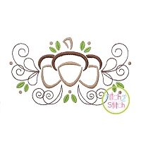 Acorn Flourish Embroidery | Machine Embroidery Designs by JuJu