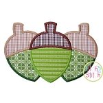 Acorn Trio Applique | Machine Embroidery Designs by JuJu