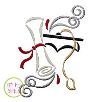 All Occasion Swirly Graduation Embroidery | Machine Embroidery Designs by JuJu