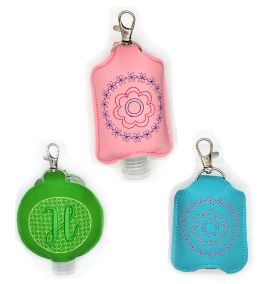 In The Hoop Hand Sanitizer Holders | Machine Embroidery Designs by JuJu