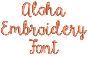 Aloha Embroidery Font Machine Embroidery Designs by JuJu