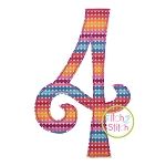 Amorette Bean Number Applique Font | Machine Embroidery Designs by JuJu
