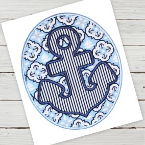                                 Anchor Oval | Machine Embroidery Designs by JuJu/ Sew Embroidable                         
                            
                            