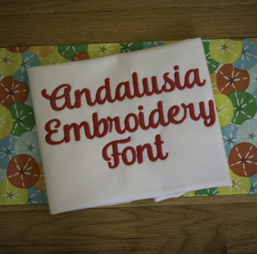 Andalusia Embroidery Font Machine Embroidery Designs by JuJu