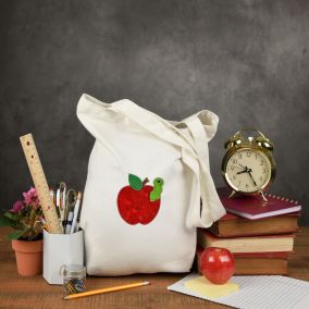 Apple And Worm Applique | Machine Embroidery Designs by JuJu