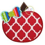 Apple Bow Applique | Machine Embroidery Designs by JuJu