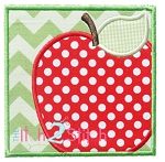 Apple Box Applique | Machine Embroidery Designs by JuJu