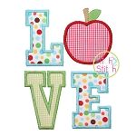 Apple LOVE Applique | Machine Embroidery Designs by JuJu