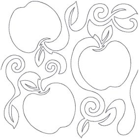 Apples End-to-End Quilting | Machine Embroidery Designs by JuJu