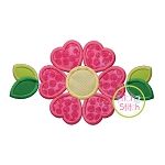 Heart Flower Applique | Machine Embroidery Designs by JuJu
