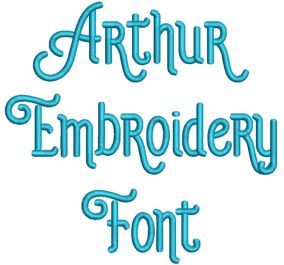 Arthur Embroidery Font Machine Embroidery Designs by JuJu
