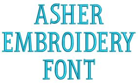 Asher Embroidery Font | Machine Embroidery Designs by JuJu