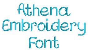 Athena Embroidery Font | Machine Embroidery Designs by JuJu