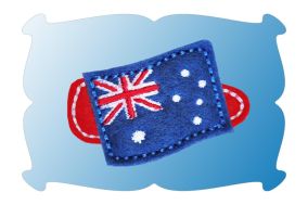 Australian Flag Snap Clip Mini In The Hoop