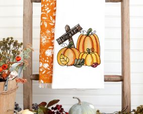 Autumn Pumpkins Sketch | Machine Embroidery Designs by JuJu	