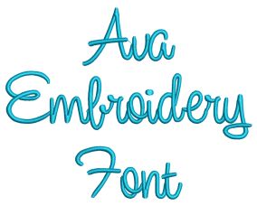 Ava Embroidery Font | Machine Embroidery Designs by JuJu