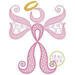 Awareness Ribbon Angel Motif | Machine Embroidery Designs by JuJu