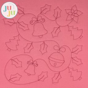 Poinsettia Quilting Backdrops Design | Machine Embroidery Designs by JuJu