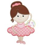 Ballerina Girl Applique | Machine Embroidery Designs by JuJu