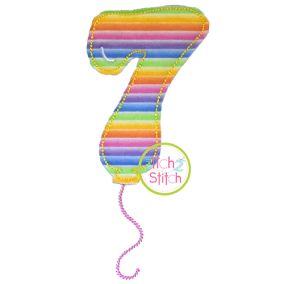 Balloon Numbers Bean Applique | Machine Embroidery Designs by JuJu