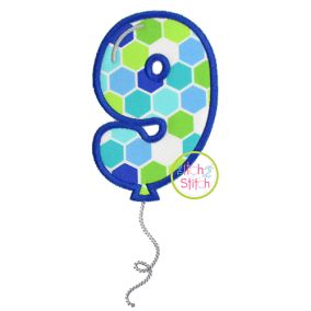 Balloon Numbers Applique | Machine Embroidery Designs by JuJu