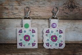 ITH Snap Tab Key Fob Baltimore Quilt Block | Machine Embroidery Designs by JuJu