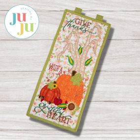 ITH Fall Harvest Wall Hanging | Machine Embroidery Designs by JuJu