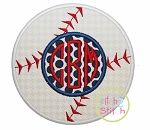 Baseball Monogram Applique | Machine Embroidery Designs by JuJu