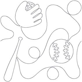 Baseball End-to-End Quilting | Machine Embroidery Designs by JuJu