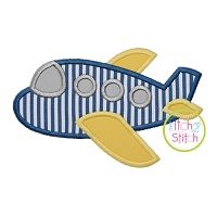 Basic Airplane Applique | Machine Embroidery Designs by JuJu