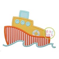 Basic Boat Applique | Machine Embroidery Designs by JuJu