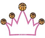 Basketball Crown Applique | Machine Embroidery Designs by JuJu