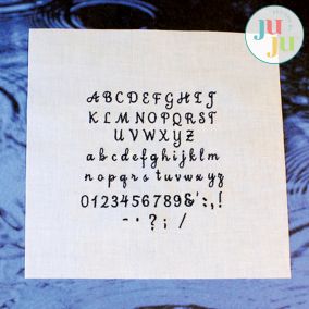 Tiny Samantha Font by Oma's Place | Machine Embroidery Designs by JuJu