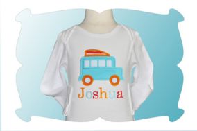 Beach Wagon Applique | Machine Embroidery Designs by JuJu