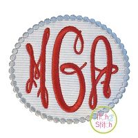 Beaded Oval Monogram Frame Applique | Machine Embroidery Designs by JuJu