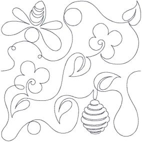 Bees and Behives End-to-End Quilting | Machine Embroidery Designs by JuJu