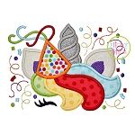 Birthday Unicorn Horn Applique | Machine Embroidery Designs by JuJu