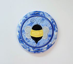 ITH Busy Bees Round Coaster | Machine Embroidery Designs by JuJu
