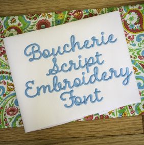 Boucherie Script Embroidery Font Machine Embroidery Designs by JuJu