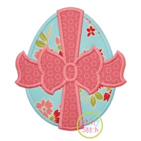 Itch 2 Stitch Bow Tied Egg Applique Digital Embroidery Machine Designs by JuJu