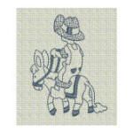 Country Boy Bonnets Redwork Machine Embroidery Designs by JuJu