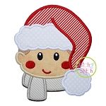 Boy Fluffy Hat Applique | Machine Embroidery Designs by JuJu