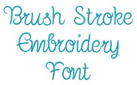 Brush Stroke Embroidery Font | Machine Embroidery Designs by JuJu